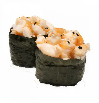 52. Gunkan de gambas con salsa spicy y tobiko (2 uds.)