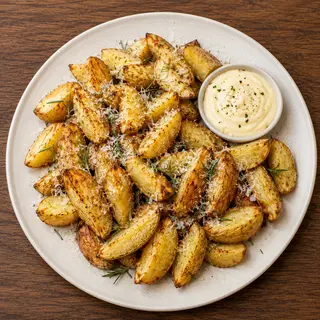 Patatas Con Allioli Y Parmesano