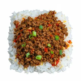 Carne picada con arroz