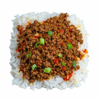 Carne picada con arroz