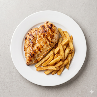 Pechuga a la plancha con patata frita