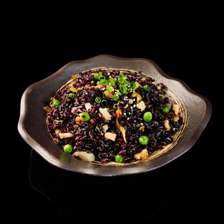 Arroz negro con pollo