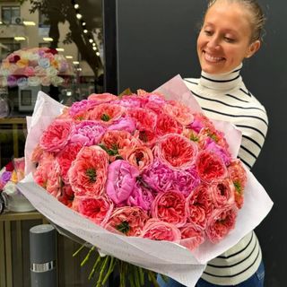 Peony fantasy bouquet 50 tallos