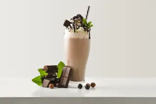 Mint mocha boba