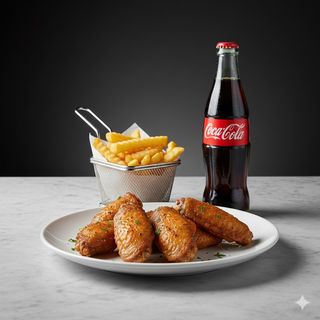 Menú Alitas De Pollo (6 Uds.)