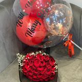 Balloons and flowers 