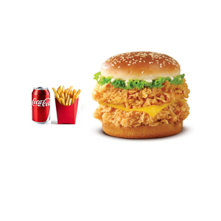 Double Crunchy Combo (2 Burgers + Coke +Fries)