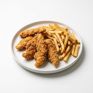 Tiras De Pechuga Con Patatas