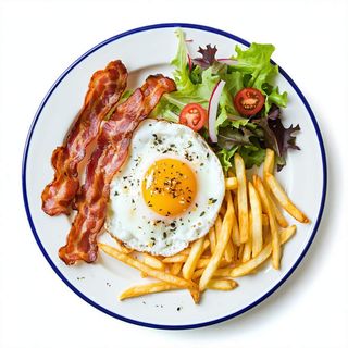 Bacó, Patates, Ous I Amanida