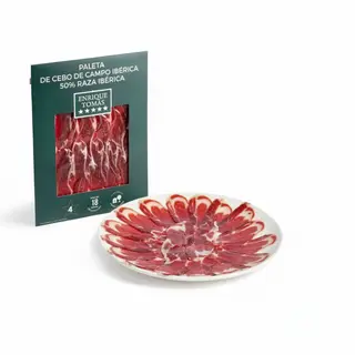 Sobre De Cartón Seleccionado Con Paleta De Cebo De Campo Ibérica 50% Raza Ibérica