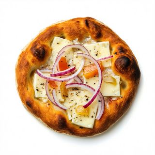 9. Cipolla e mozzarella - un pezzo
