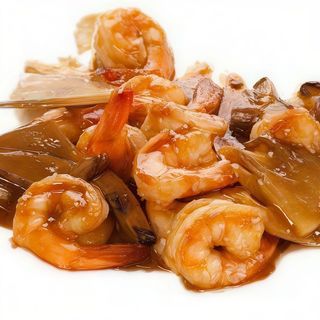 226-gamba con setas y bambu