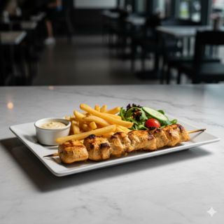 Plato de pincho de pollo