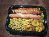 Stir Fry Spaghetti/ Turkey or chicken/ Plantain/ Hot Dog 
