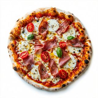 27.  Pizza classica capocollo di Martina Franca e burratina