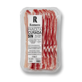 Panceta Curada Raza Duroc, Selección Especial, Loncheado, 80 Gr.
