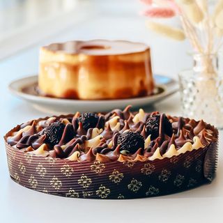 Pudim + Tarte Brownie