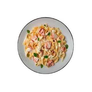 Tagliatelle con salmón