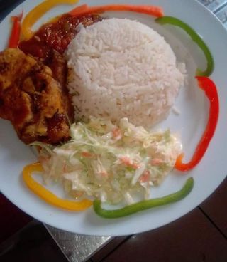 White rice and stew