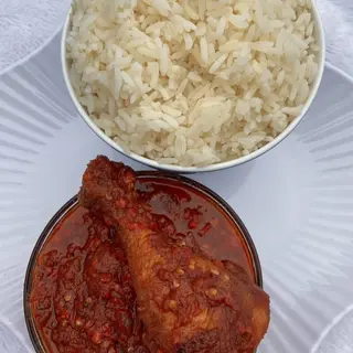 1 Portion Of Rice and Stew 