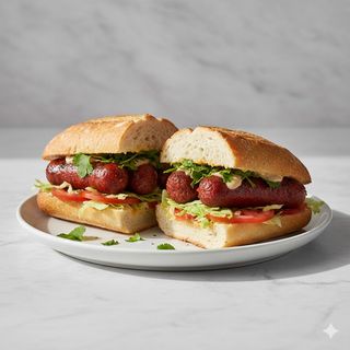 Bocadillo De Salchichas Morunas