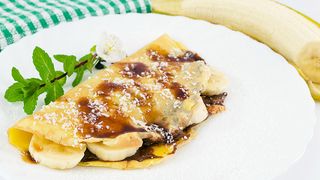 crêpe nutella a la noix de coco râpée