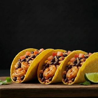 Taco shell z krewetkami