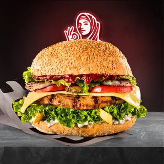 Cheeseburger de pui