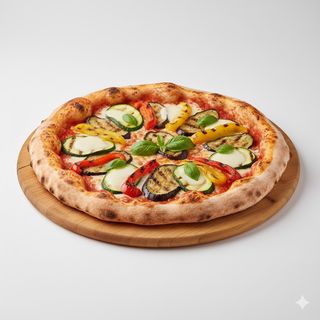 Pizza clásica de verdura a la parrilla