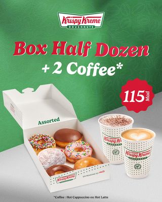 Half Dozen Box + 2 Hot Drinks