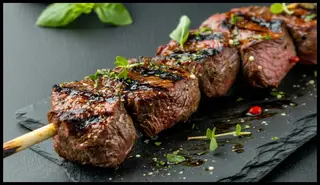 Goat's meat skewer