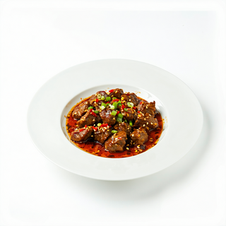 Carne cocinando estilo SiChuan