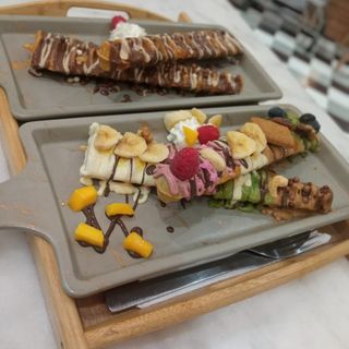 Gaufre pommes caramélisées 