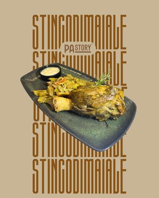 Stinco di maiale con salsa alla birra