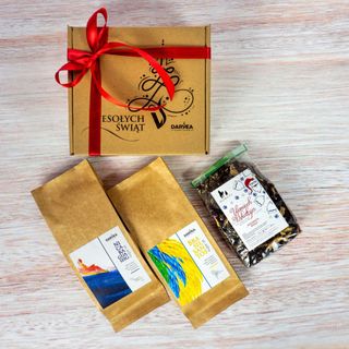 Kawa i herbata - świetny duet w zestawie - Zestaw prezentowy świąteczny mały