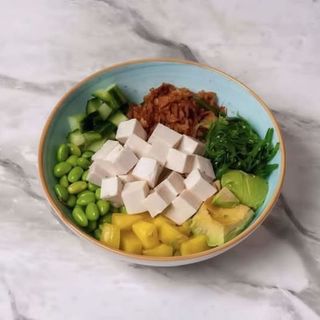 Poke Base De Arroz Sin Gluten Con Tofu