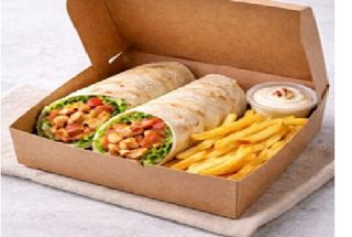 Pollo Doner en Durum o en Pita Con Patatas Fritas