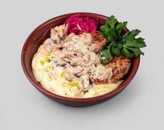 Котлеты кур с грибным соусом