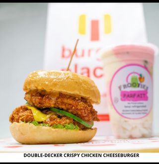 Double Decker Crispy Chicken Cheese Burger