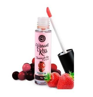 Lip Gloss Vibrant Kiss Sabor Chicle De Fresa