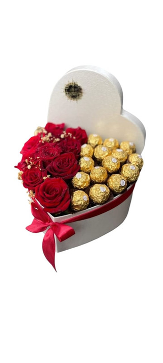 Roses And Chocolates In A Love Mold