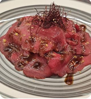 Carpaccio di black angus affumicato