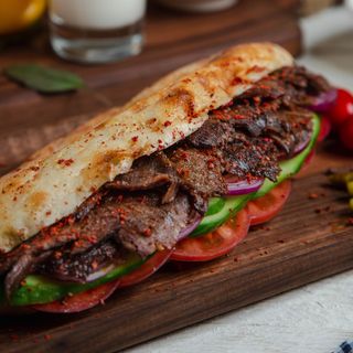 sandwich steak de viande bœuf
