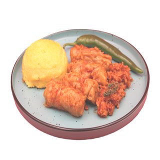 Sarmale de porc cu mămăligă