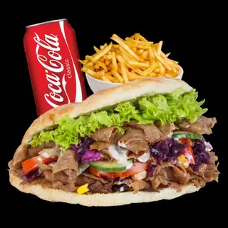 Menú Pita Kebab Solo Carne