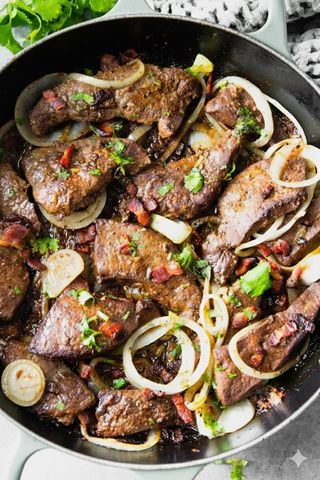 Pan-Fried Beef Liver combo with soda