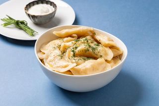 Pierogi z boczkiem wędzonym i warzywami 12 szt.