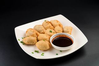 Корейские пельмени жареные