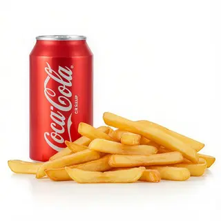 Papas con bebida