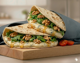 26. Gorgonzola DOP, miele Millefiori, rucola, noci sgusciate